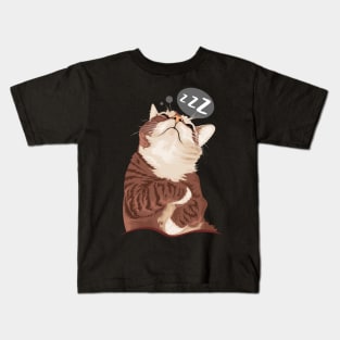 Sleepy cat Kids T-Shirt